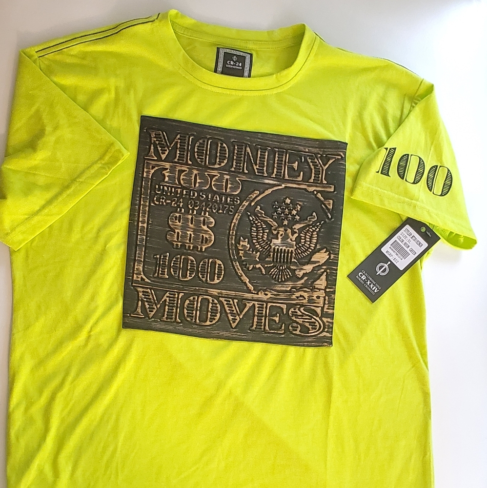 NWT Bordo cromato neon money shirt XL